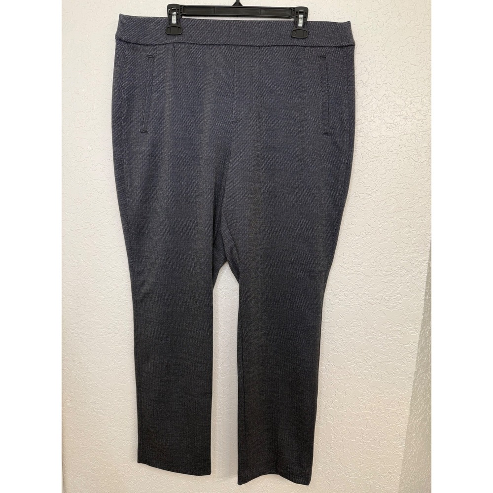 Croft & Barrow Womens Mid Rise Straight Leg Pants Charcoal Gray XL New With Tags - Picture 1 of 7